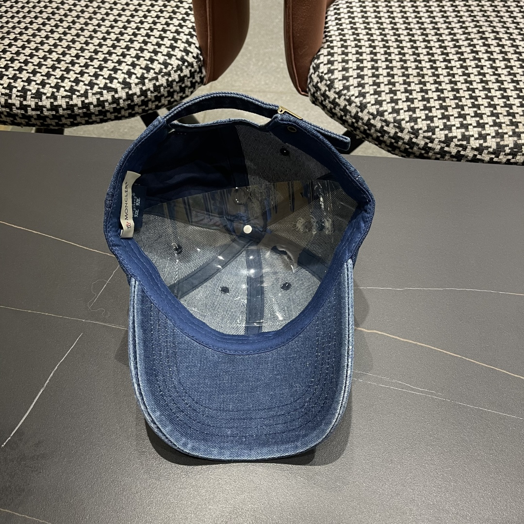  蒙口MONCLER2025新款牛仔棒球帽，时尚炸街单品，风格很OK，高品质舒适透气，凹造型很好看