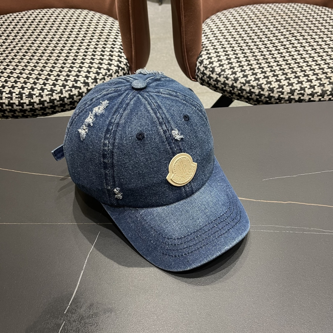  蒙口MONCLER2025新款牛仔棒球帽，时尚炸街单品，风格很OK，高品质舒适透气，凹造型很好看