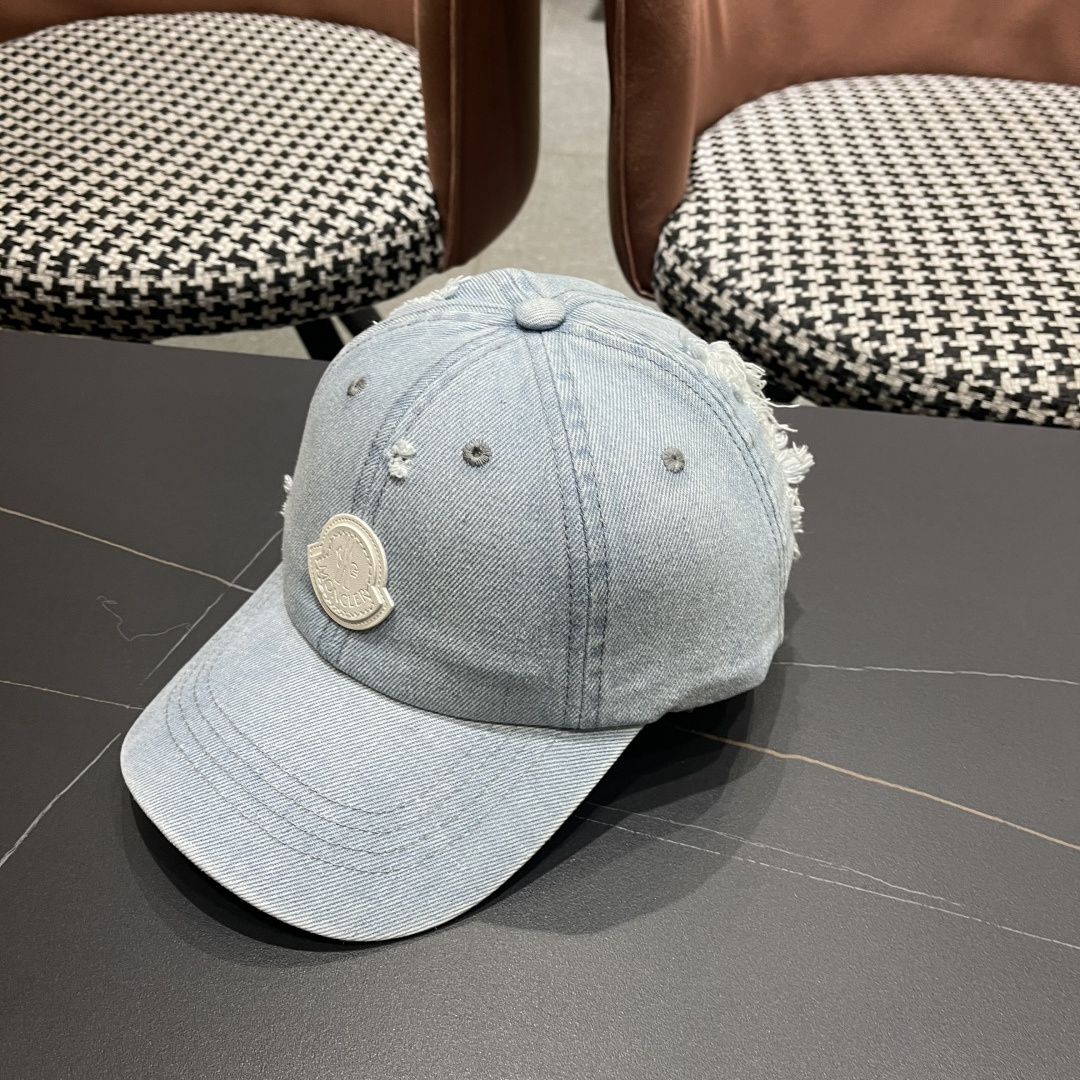  蒙口MONCLER2025新款牛仔棒球帽，时尚炸街单品，风格很OK，高品质舒适透气，凹造型很好看