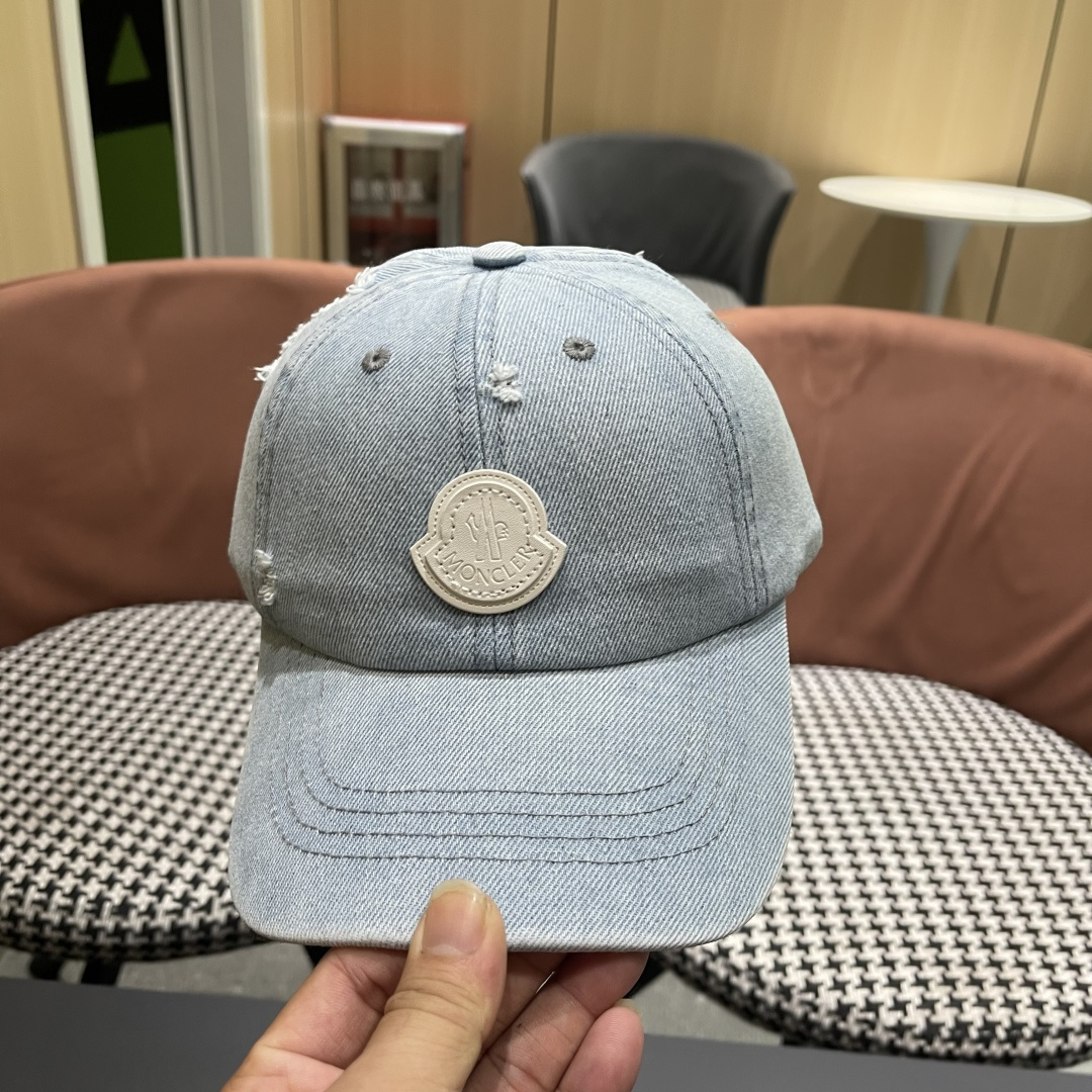  蒙口MONCLER2025新款牛仔棒球帽，时尚炸街单品，风格很OK，高品质舒适透气，凹造型很好看