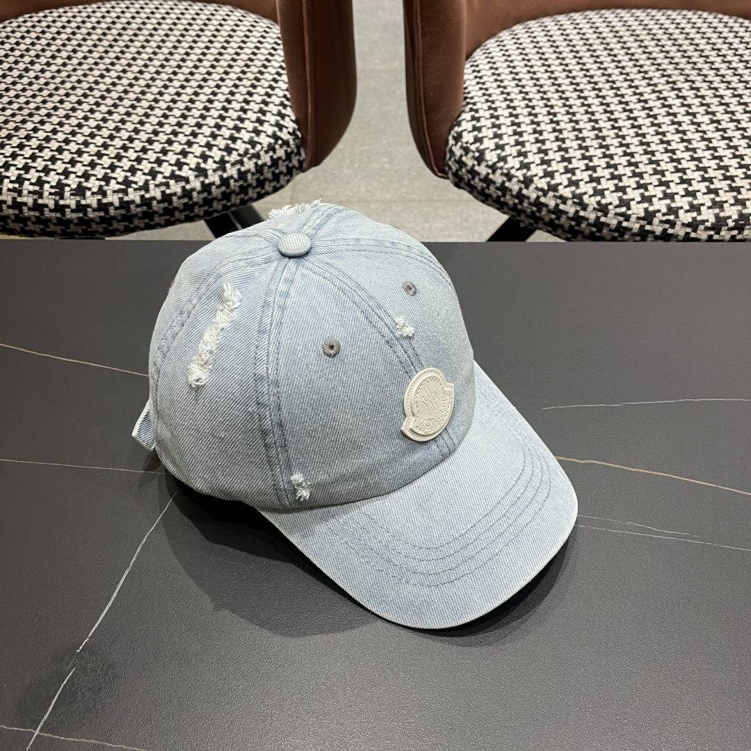  蒙口MONCLER2025新款牛仔棒球帽，时尚炸街单品，风格很OK，高品质舒适透气，凹造型很好看