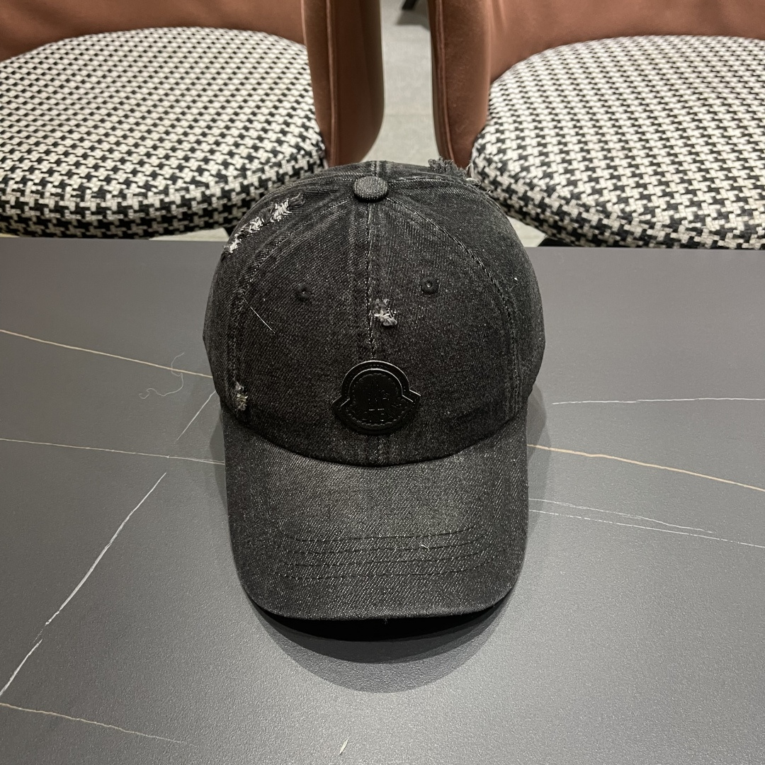  蒙口MONCLER2025新款牛仔棒球帽，时尚炸街单品，风格很OK，高品质舒适透气，凹造型很好看
