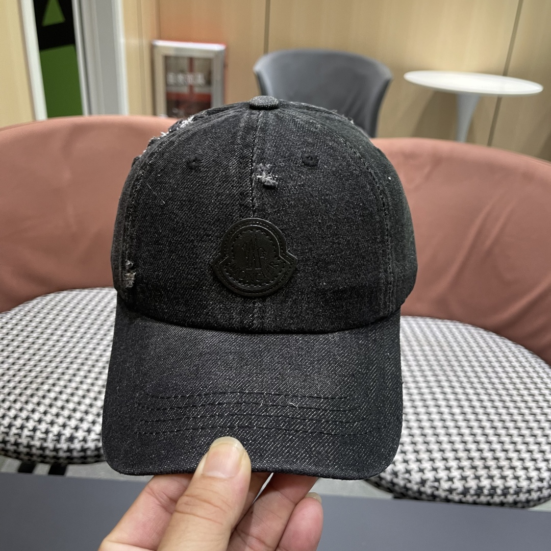  蒙口MONCLER2025新款牛仔棒球帽，时尚炸街单品，风格很OK，高品质舒适透气，凹造型很好看
