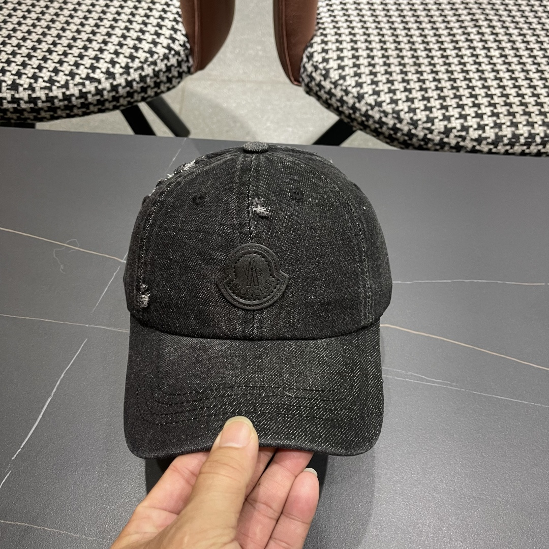  蒙口MONCLER2025新款牛仔棒球帽，时尚炸街单品，风格很OK，高品质舒适透气，凹造型很好看