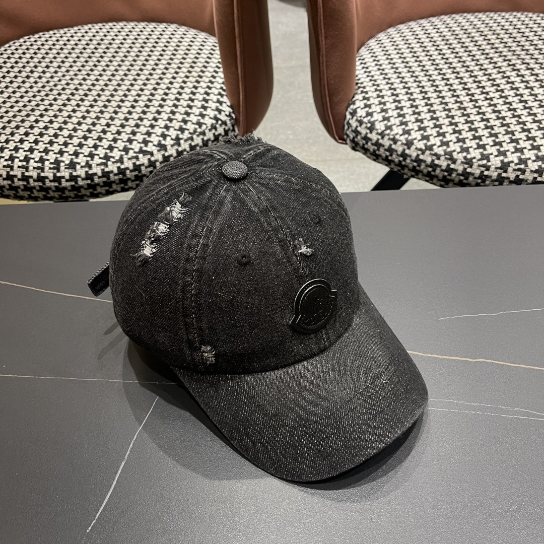  蒙口MONCLER2025新款牛仔棒球帽，时尚炸街单品，风格很OK，高品质舒适透气，凹造型很好看