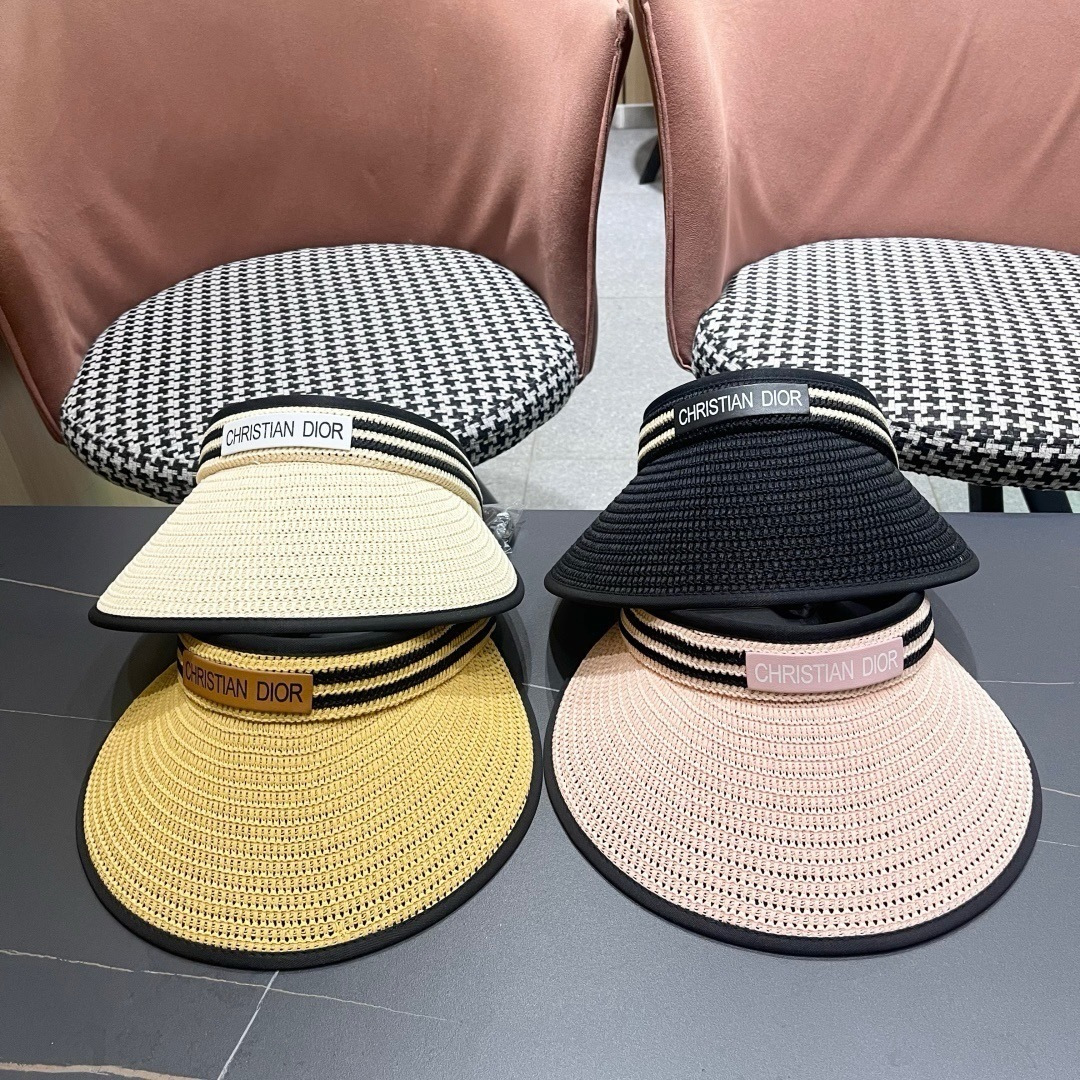  DlOR迪奥空顶草帽子女2025新款草编帽夏季遮阳防晒帽
大檐遮脸显脸小沙滩帽