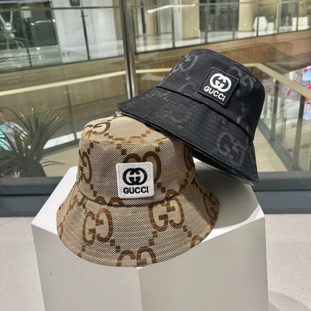  GUCCI  古奇 2023新款韩版原单可爱小熊熊渔夫帽🧢高品质，休闲风格，低調奢華，超级时尚的颜色，