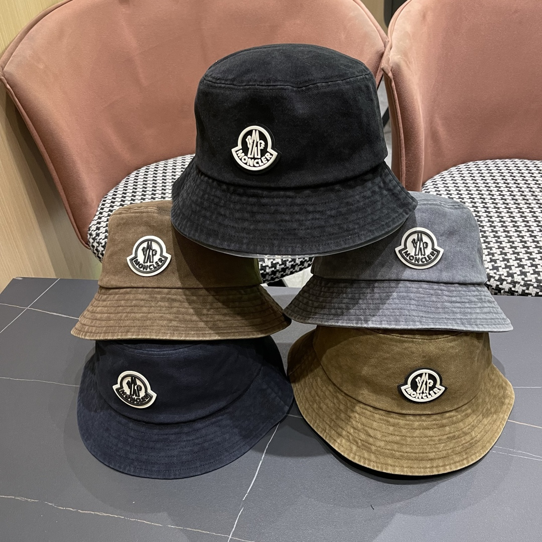  Moncler蒙口做旧复古洗水2025新款秋款渔夫帽，经典流行款，质量超赞，