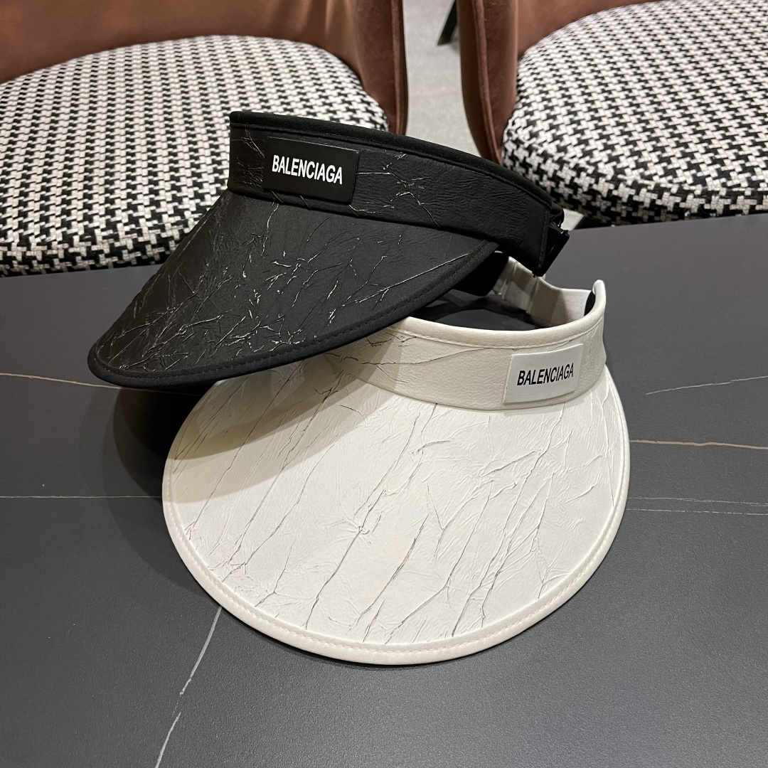  巴黎世家 防晒空顶帽子女夏季防紫外线遮阳帽百搭骑行沙滩太阳