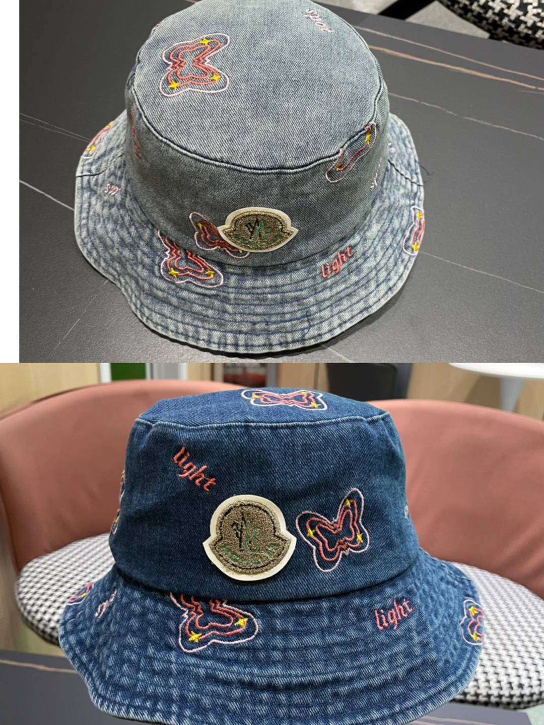  Moncler蒙口2024新款牛仔渔夫帽，经典流行款，质量超赞，