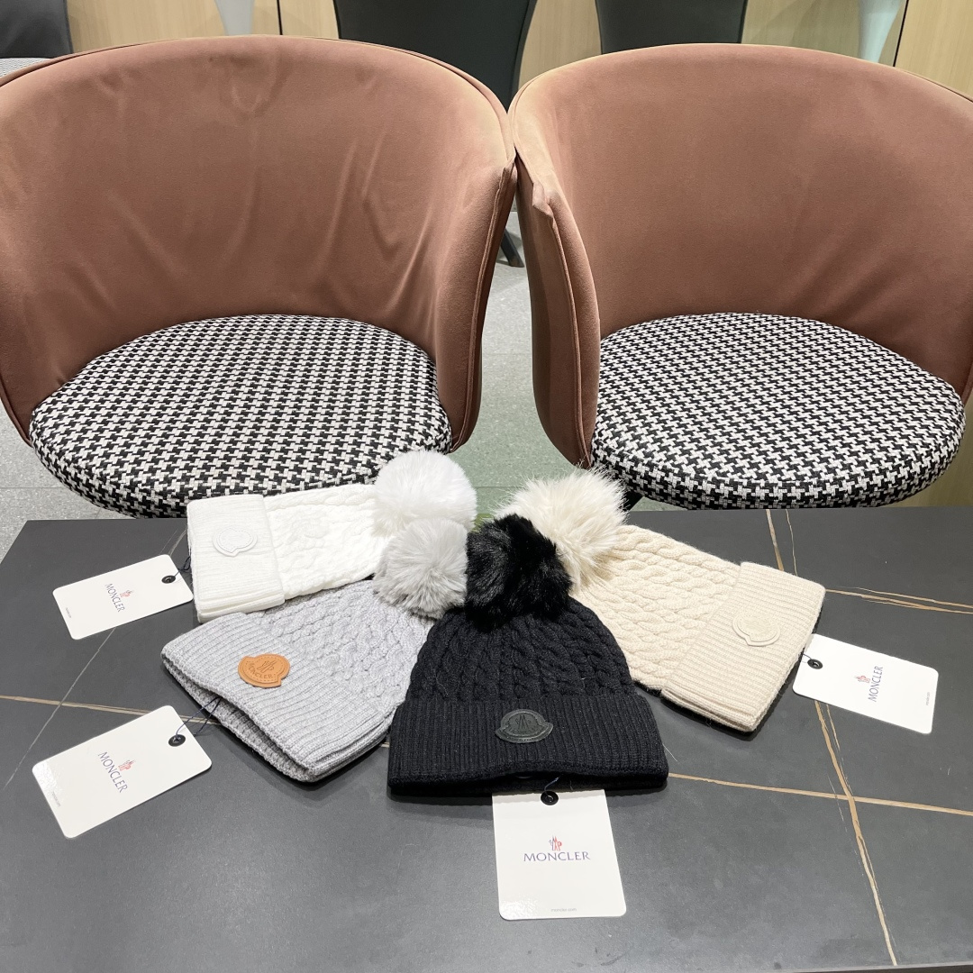 MONCLER蒙口🎩2025羊毛针织毛线帽，球可拆卸，可隨意搭配，好品质高端大气，超柔软！超火爆💖质感