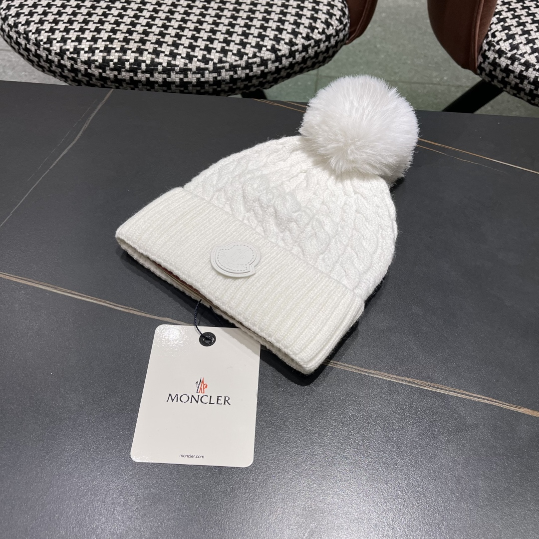  MONCLER蒙口🎩2025羊毛针织毛线帽，球可拆卸，可隨意搭配，好品质高端大气，超柔软！超火爆💖质感