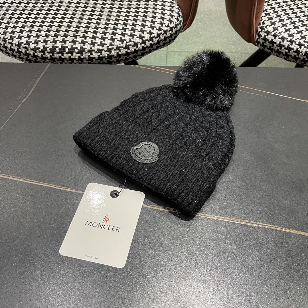  MONCLER蒙口🎩2025羊毛针织毛线帽，球可拆卸，可隨意搭配，好品质高端大气，超柔软！超火爆💖质感