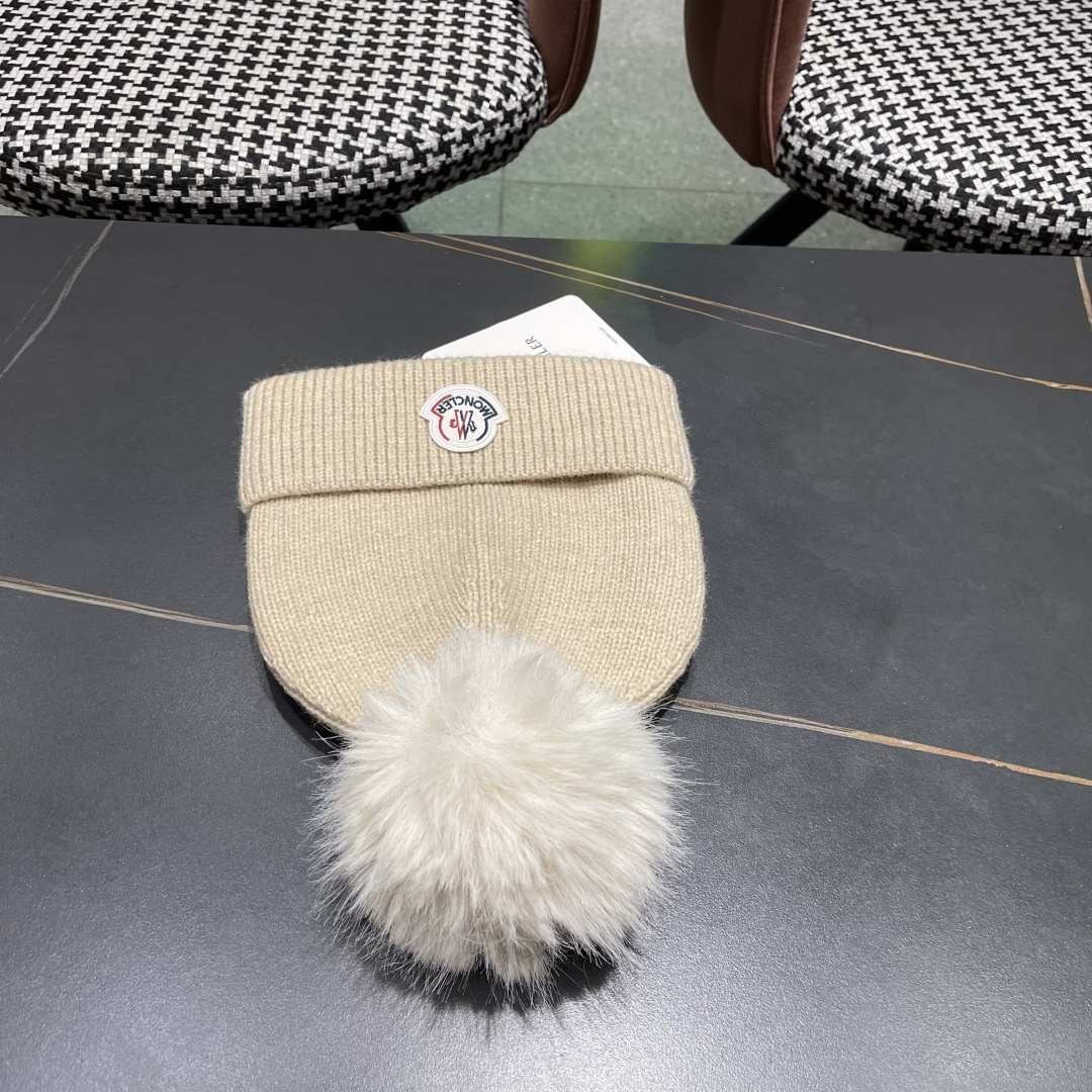    【MONCLER蒙口】2025秋冬新款针织毛球毛线帽#非常有质感的一款～闭眼入