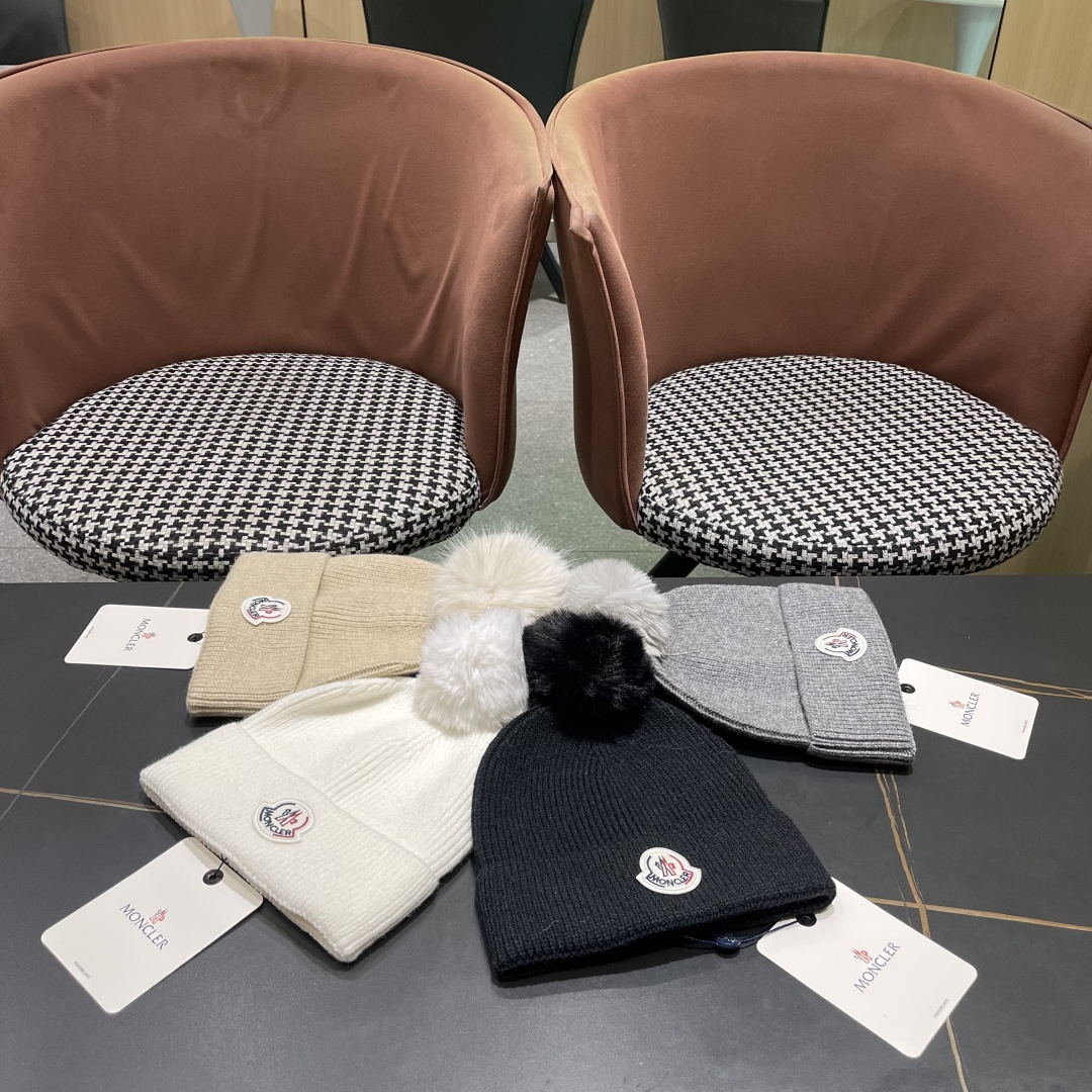    【MONCLER蒙口】2025秋冬新款针织毛球毛线帽#非常有质感的一款～闭眼入