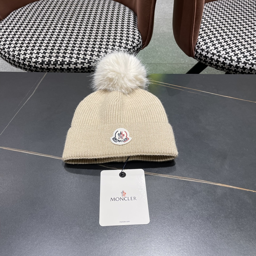    【MONCLER蒙口】2025秋冬新款针织毛球毛线帽#非常有质感的一款～闭眼入