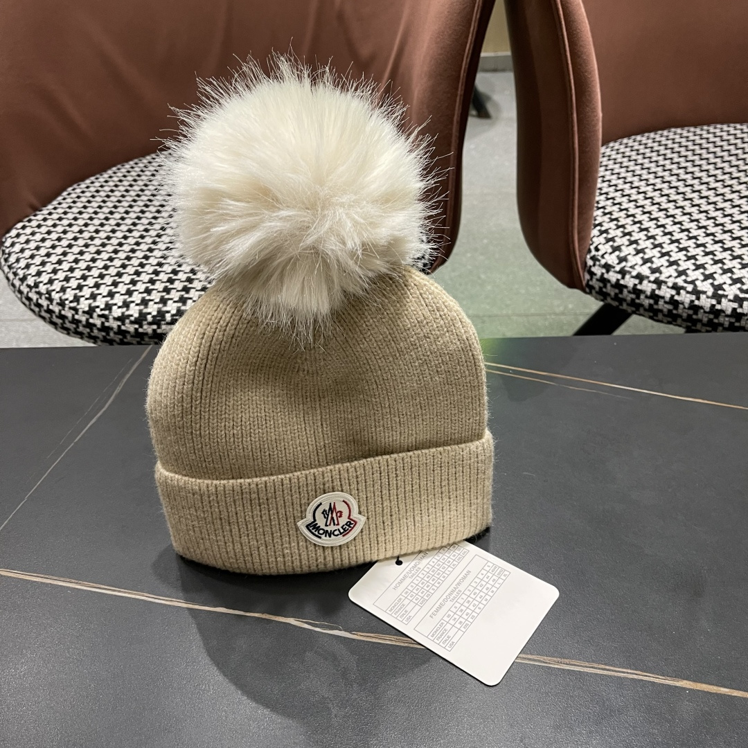    【MONCLER蒙口】2025秋冬新款针织毛球毛线帽#非常有质感的一款～闭眼入