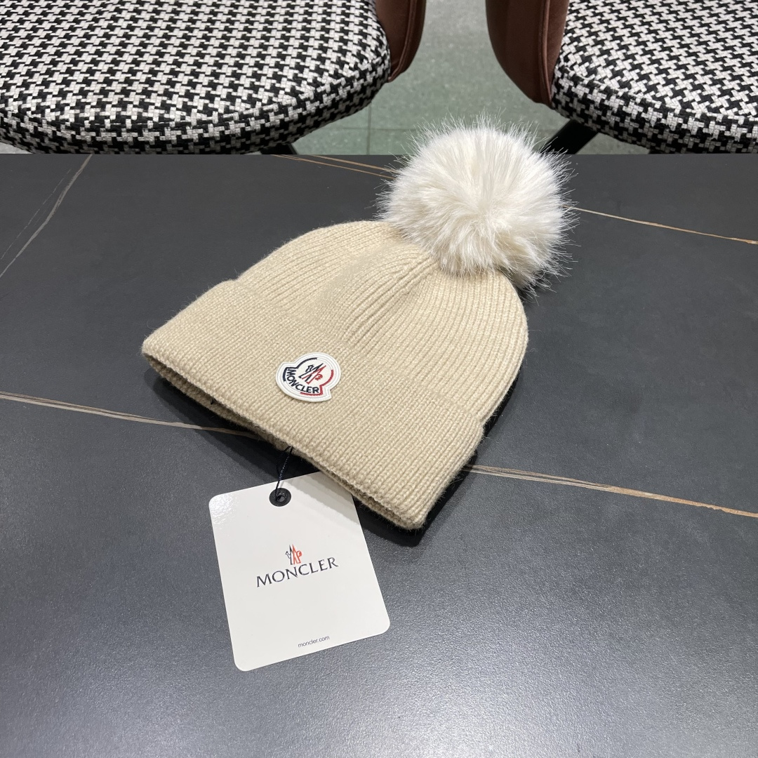    【MONCLER蒙口】2025秋冬新款针织毛球毛线帽#非常有质感的一款～闭眼入