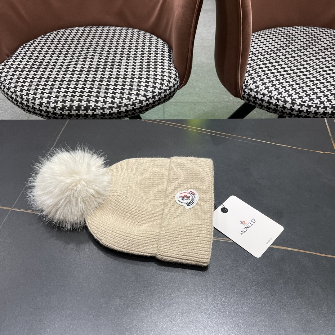    【MONCLER蒙口】2025秋冬新款针织毛球毛线帽#非常有质感的一款～闭眼入