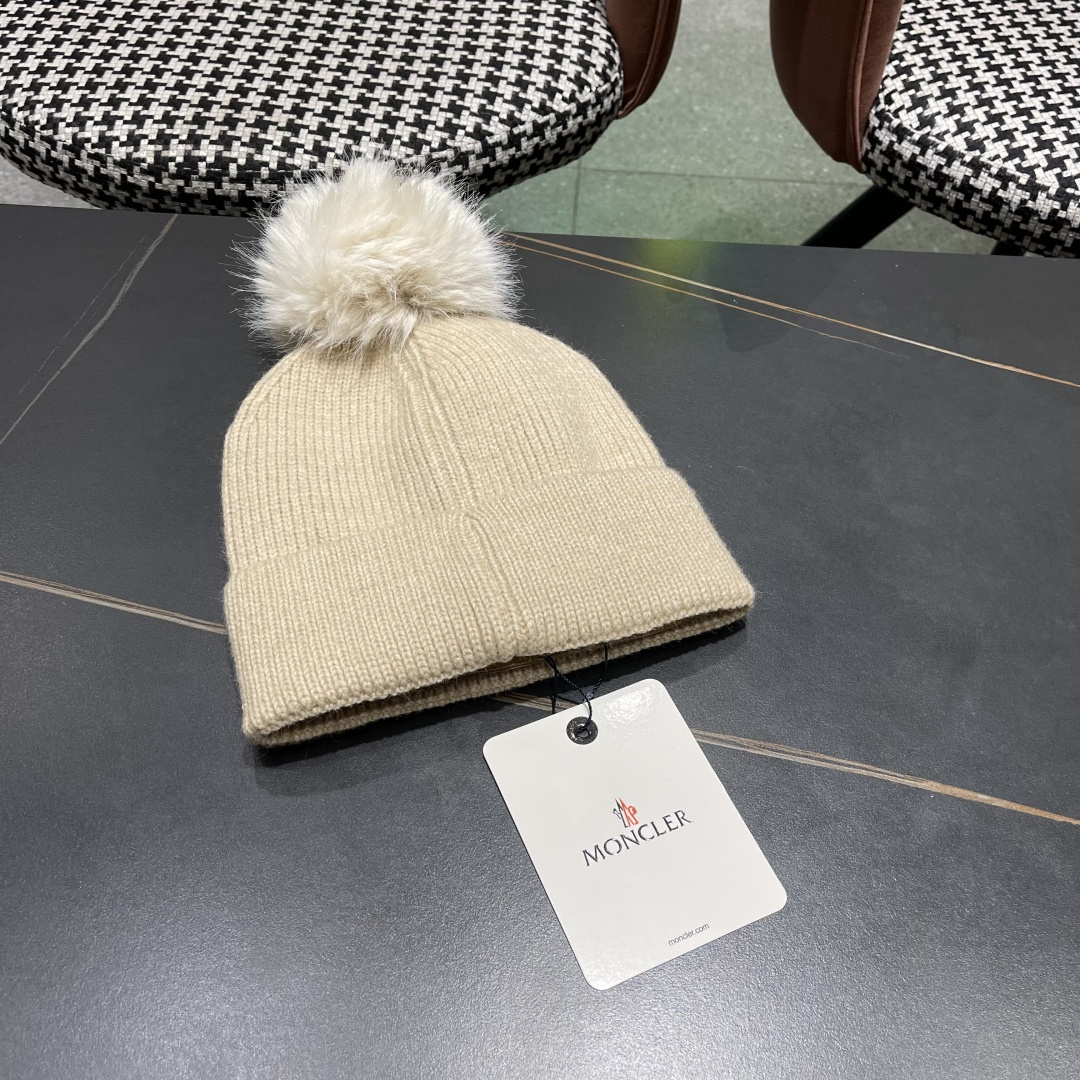    【MONCLER蒙口】2025秋冬新款针织毛球毛线帽#非常有质感的一款～闭眼入