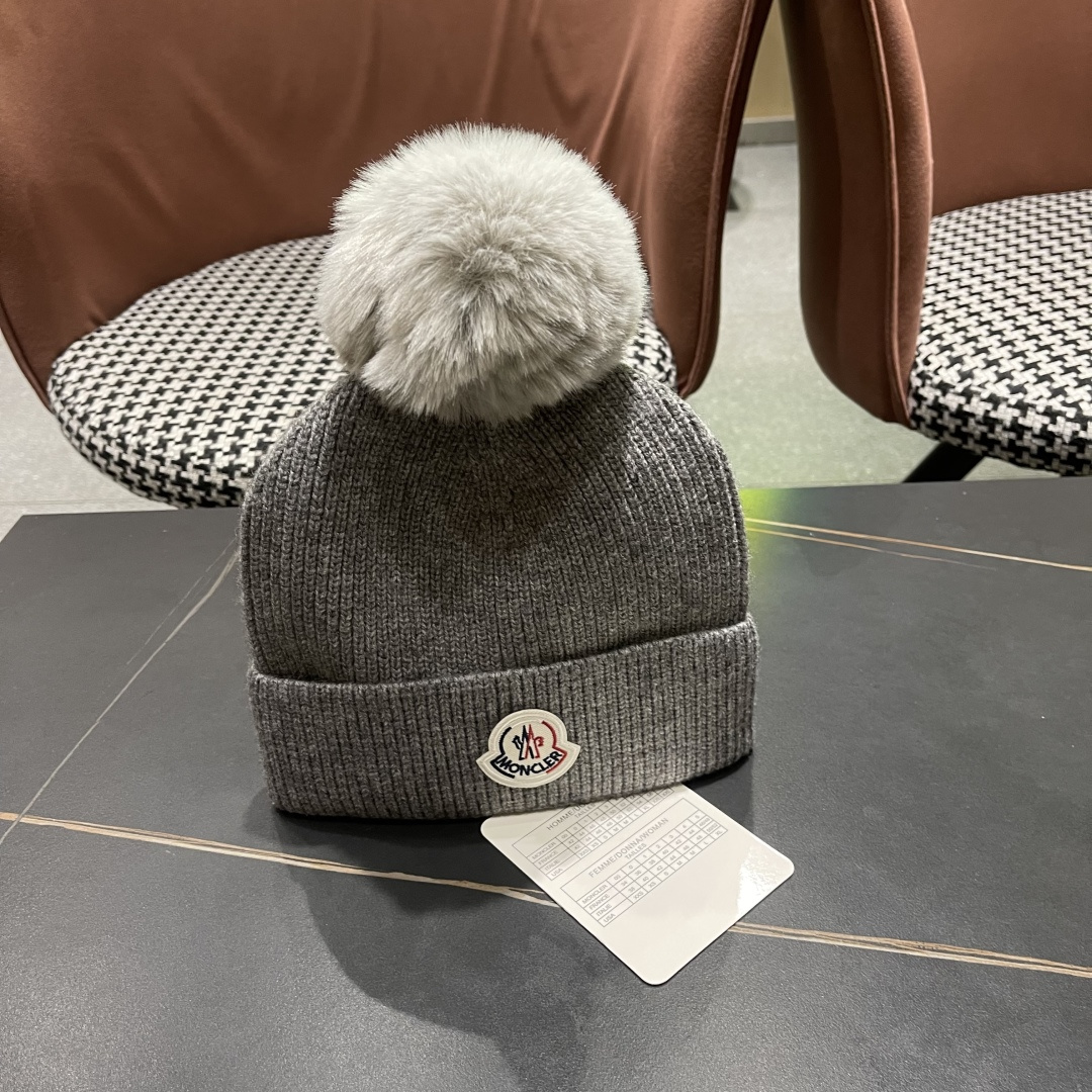    【MONCLER蒙口】2025秋冬新款针织毛球毛线帽#非常有质感的一款～闭眼入