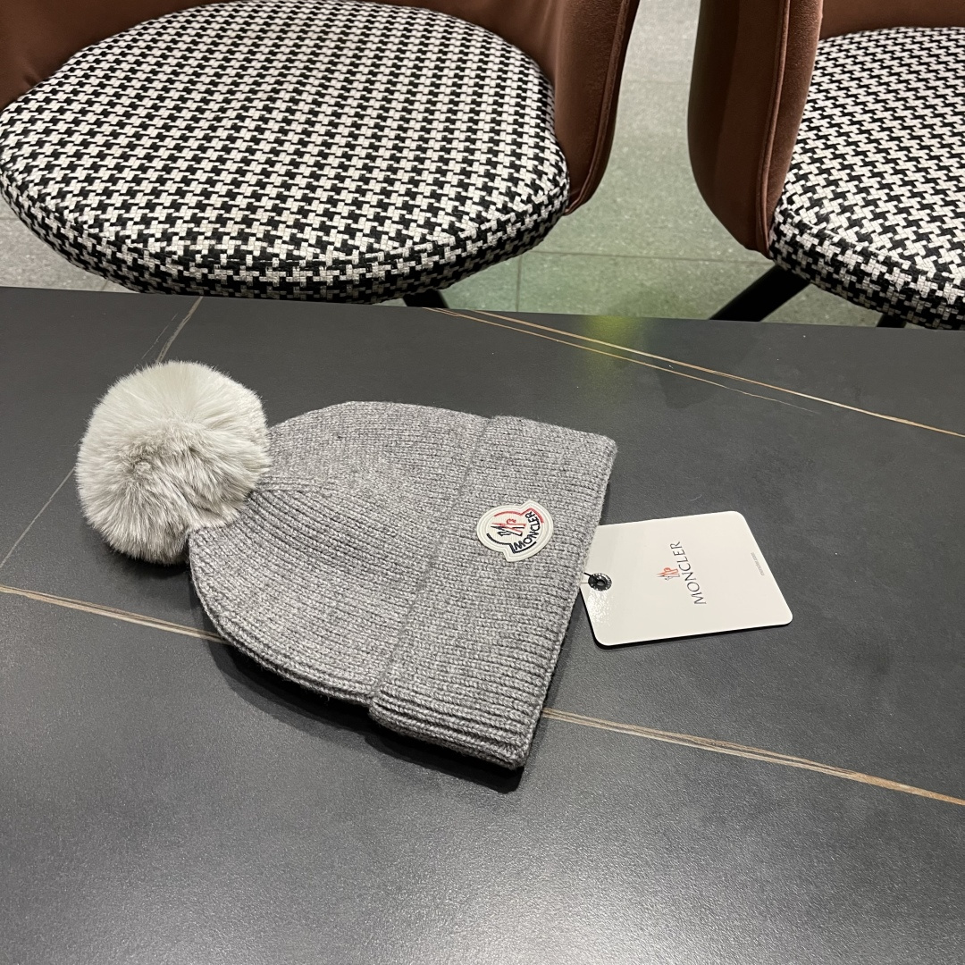    【MONCLER蒙口】2025秋冬新款针织毛球毛线帽#非常有质感的一款～闭眼入