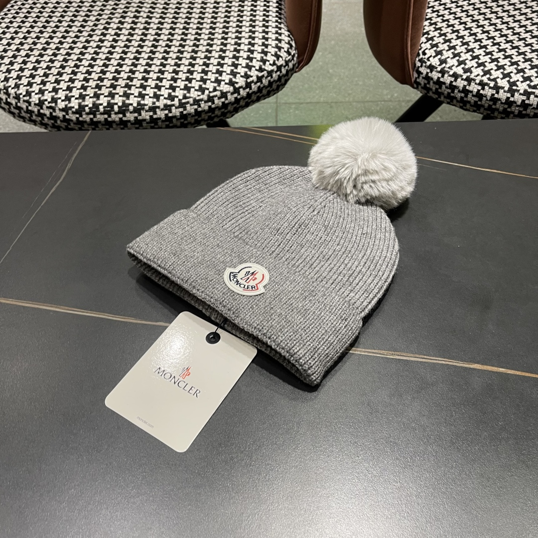    【MONCLER蒙口】2025秋冬新款针织毛球毛线帽#非常有质感的一款～闭眼入