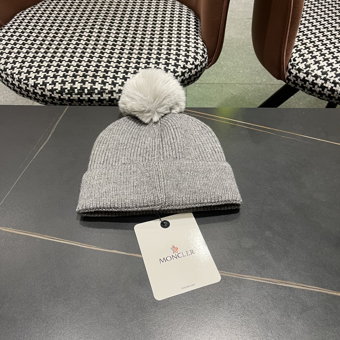    【MONCLER蒙口】2025秋冬新款针织毛球毛线帽#非常有质感的一款～闭眼入
