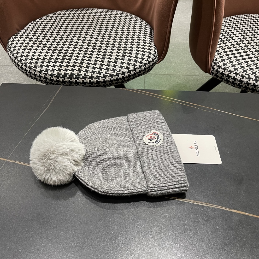    【MONCLER蒙口】2025秋冬新款针织毛球毛线帽#非常有质感的一款～闭眼入