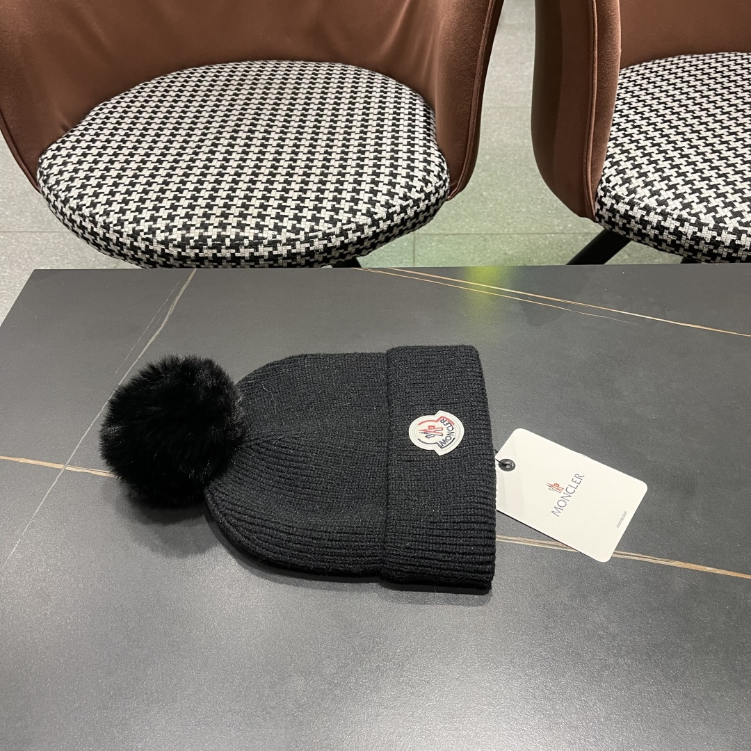    【MONCLER蒙口】2025秋冬新款针织毛球毛线帽#非常有质感的一款～闭眼入