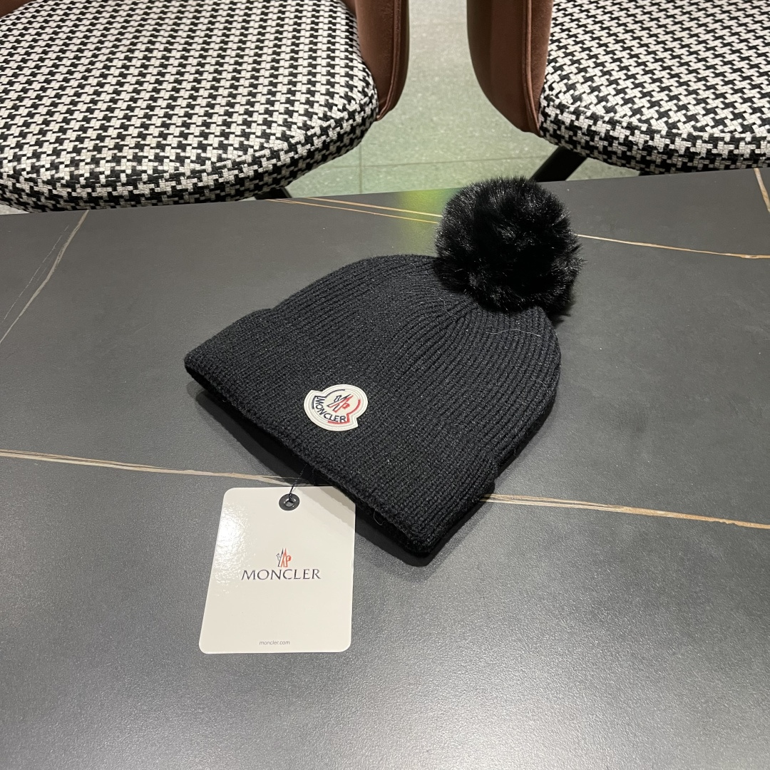    【MONCLER蒙口】2025秋冬新款针织毛球毛线帽#非常有质感的一款～闭眼入