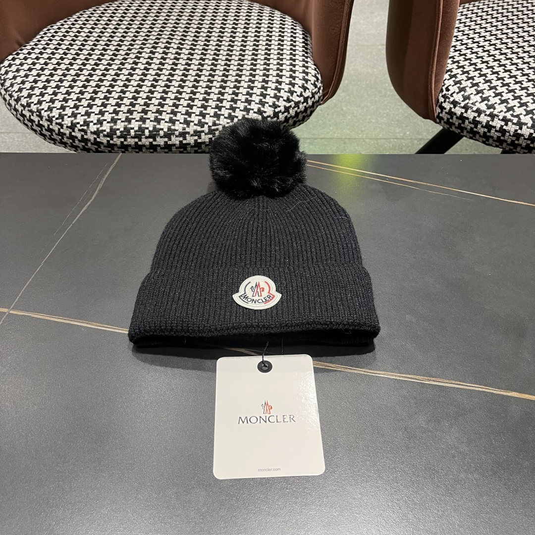    【MONCLER蒙口】2025秋冬新款针织毛球毛线帽#非常有质感的一款～闭眼入