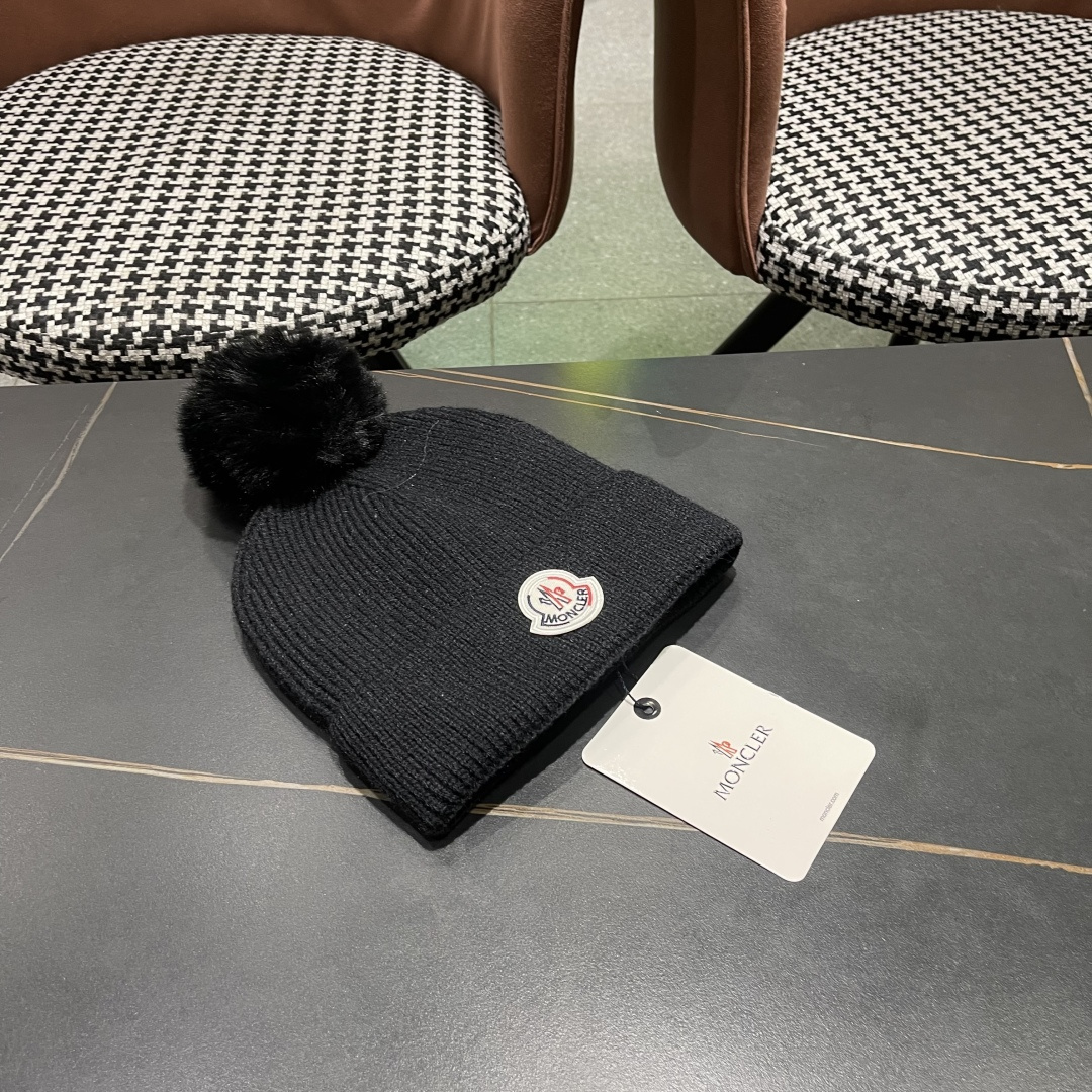    【MONCLER蒙口】2025秋冬新款针织毛球毛线帽#非常有质感的一款～闭眼入