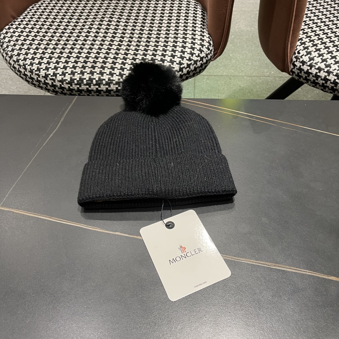    【MONCLER蒙口】2025秋冬新款针织毛球毛线帽#非常有质感的一款～闭眼入