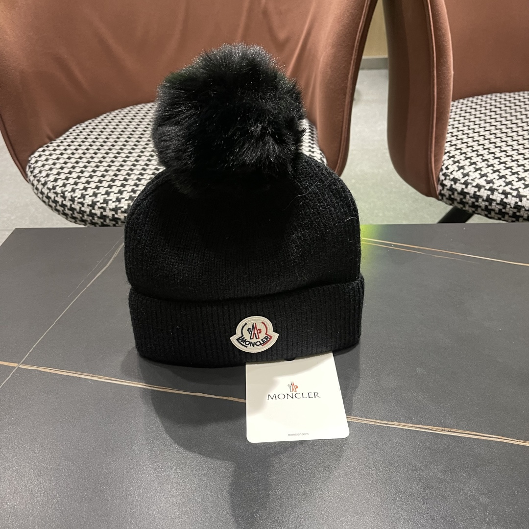   【MONCLER蒙口】2025秋冬新款针织毛球毛线帽#非常有质感的一款～闭眼入