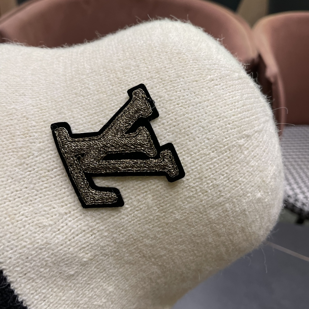  lv路易威登2025新款帽子女秋冬季加绒保暖毛绒绒渔夫帽大头围显脸小韩版盆帽