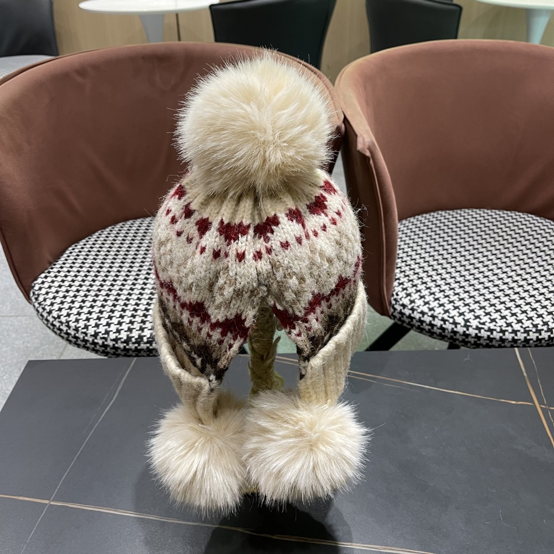  普拉达，毛线帽子加厚保暖护耳骑行防寒套头雷锋帽
2025新款针织帽女秋冬季