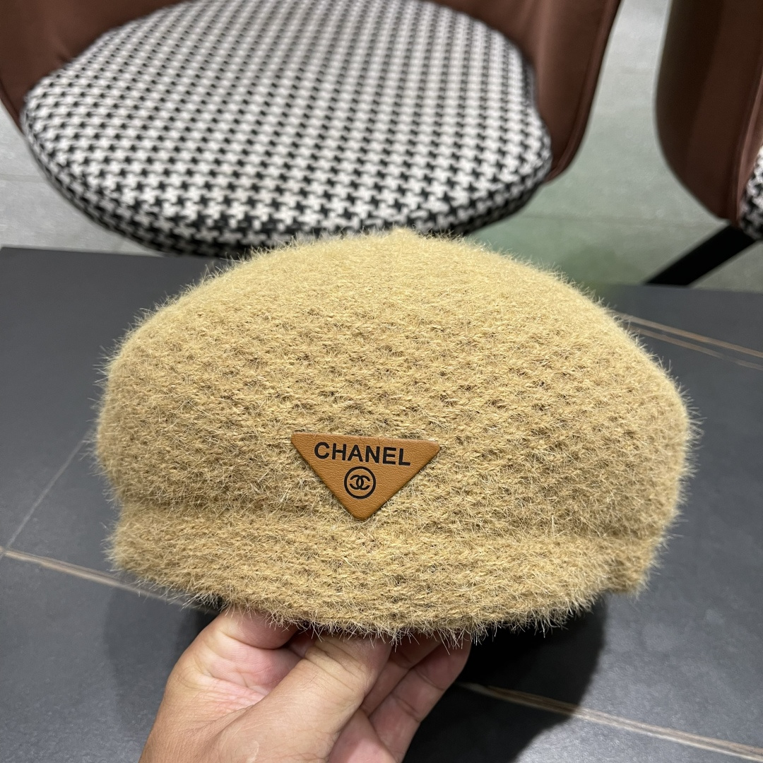  Chanel香奈儿羊毛贝雷帽，小香风高级面料定制，头围57cm