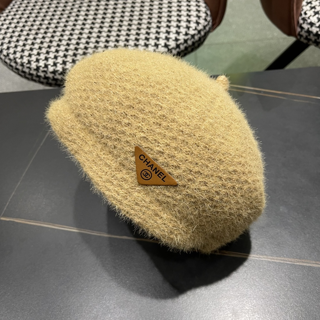  Chanel香奈儿羊毛贝雷帽，小香风高级面料定制，头围57cm