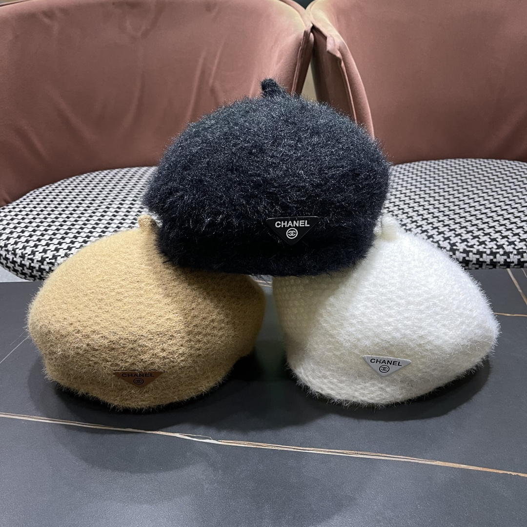  Chanel香奈儿羊毛贝雷帽，小香风高级面料定制，头围57cm