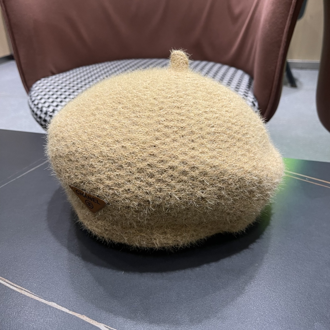  Chanel香奈儿羊毛贝雷帽，小香风高级面料定制，头围57cm
