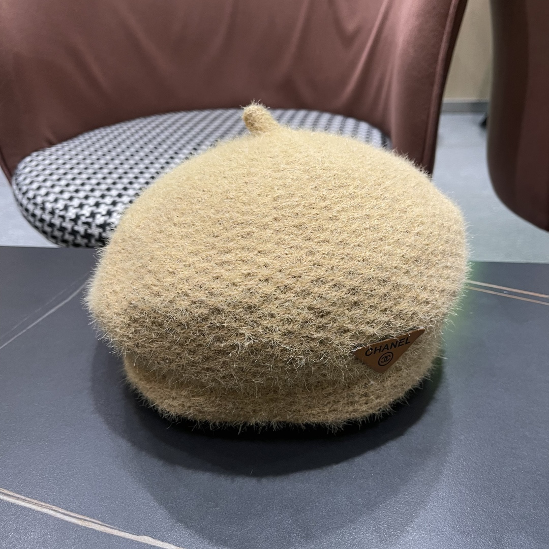  Chanel香奈儿羊毛贝雷帽，小香风高级面料定制，头围57cm