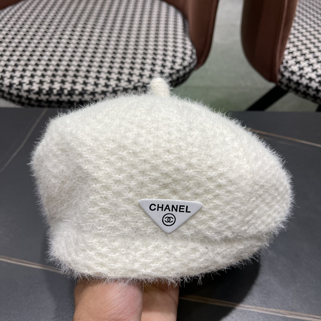  Chanel香奈儿羊毛贝雷帽，小香风高级面料定制，头围57cm