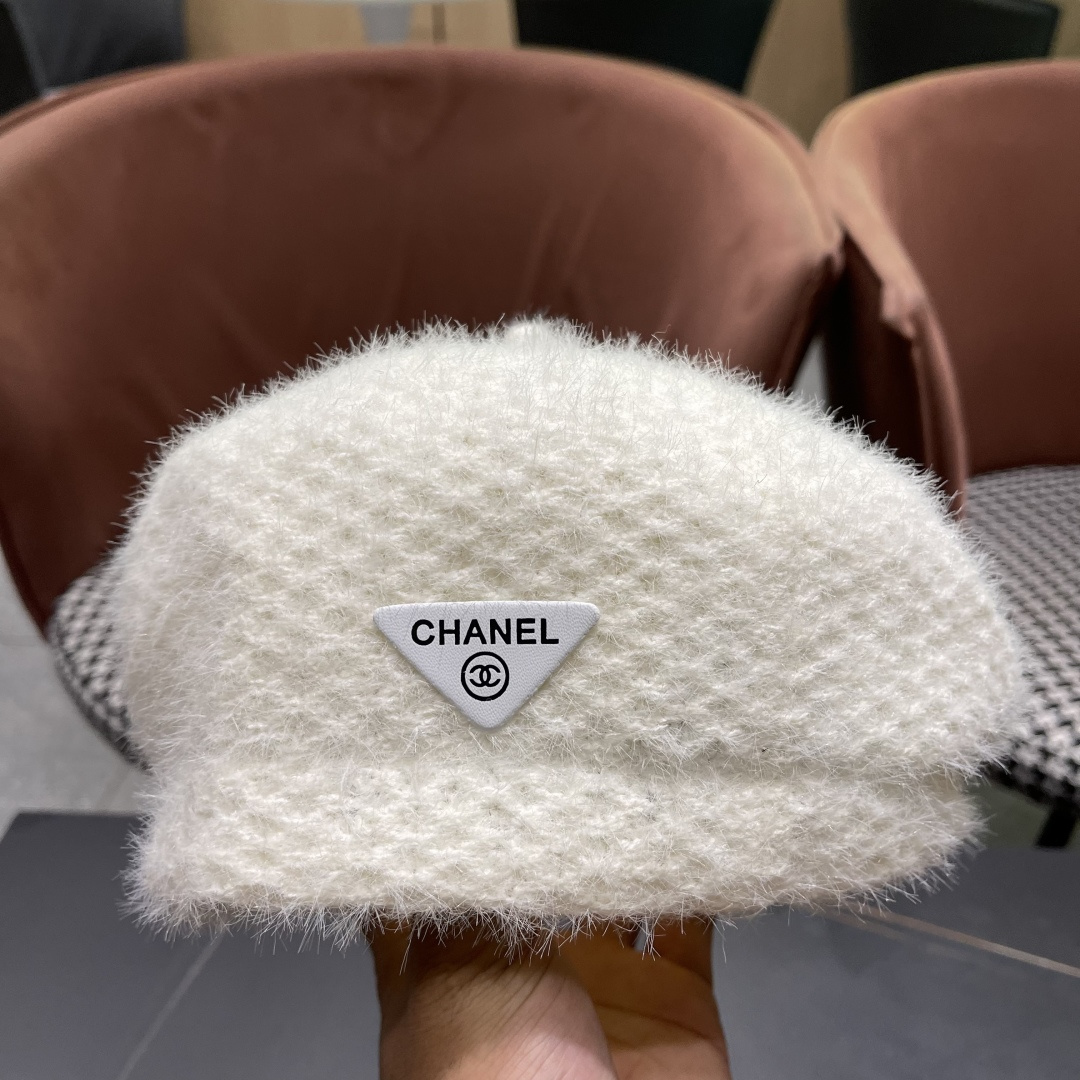  Chanel香奈儿羊毛贝雷帽，小香风高级面料定制，头围57cm