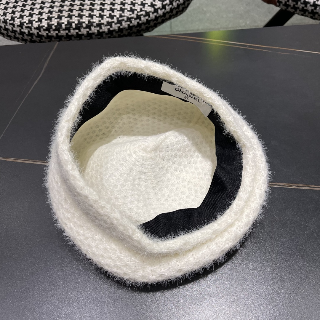  Chanel香奈儿羊毛贝雷帽，小香风高级面料定制，头围57cm
