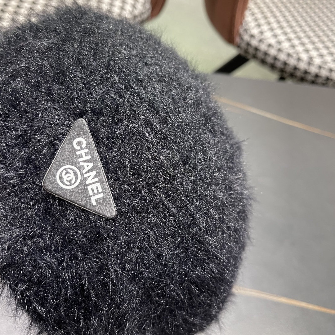  Chanel香奈儿羊毛贝雷帽，小香风高级面料定制，头围57cm