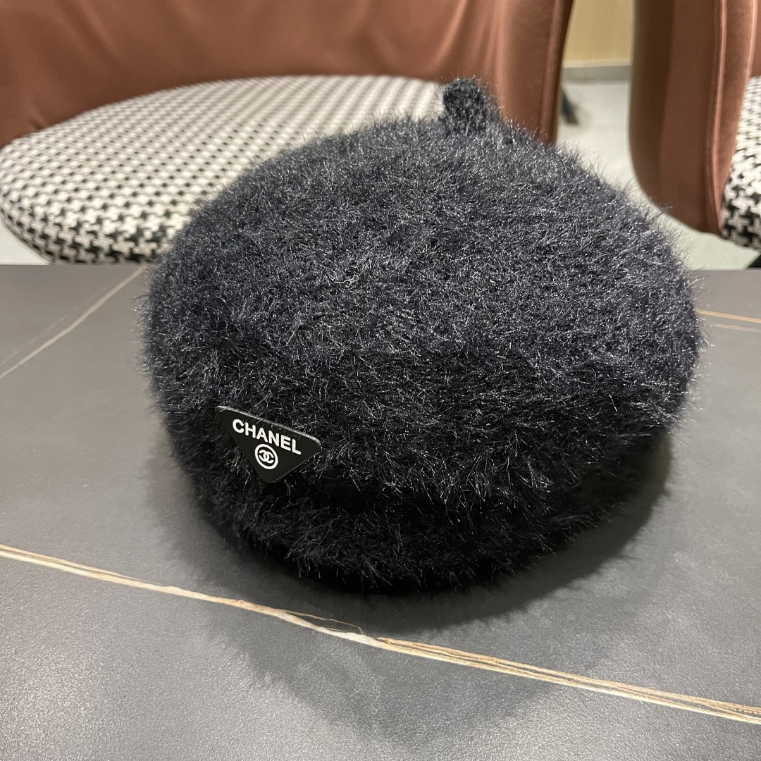  Chanel香奈儿羊毛贝雷帽，小香风高级面料定制，头围57cm