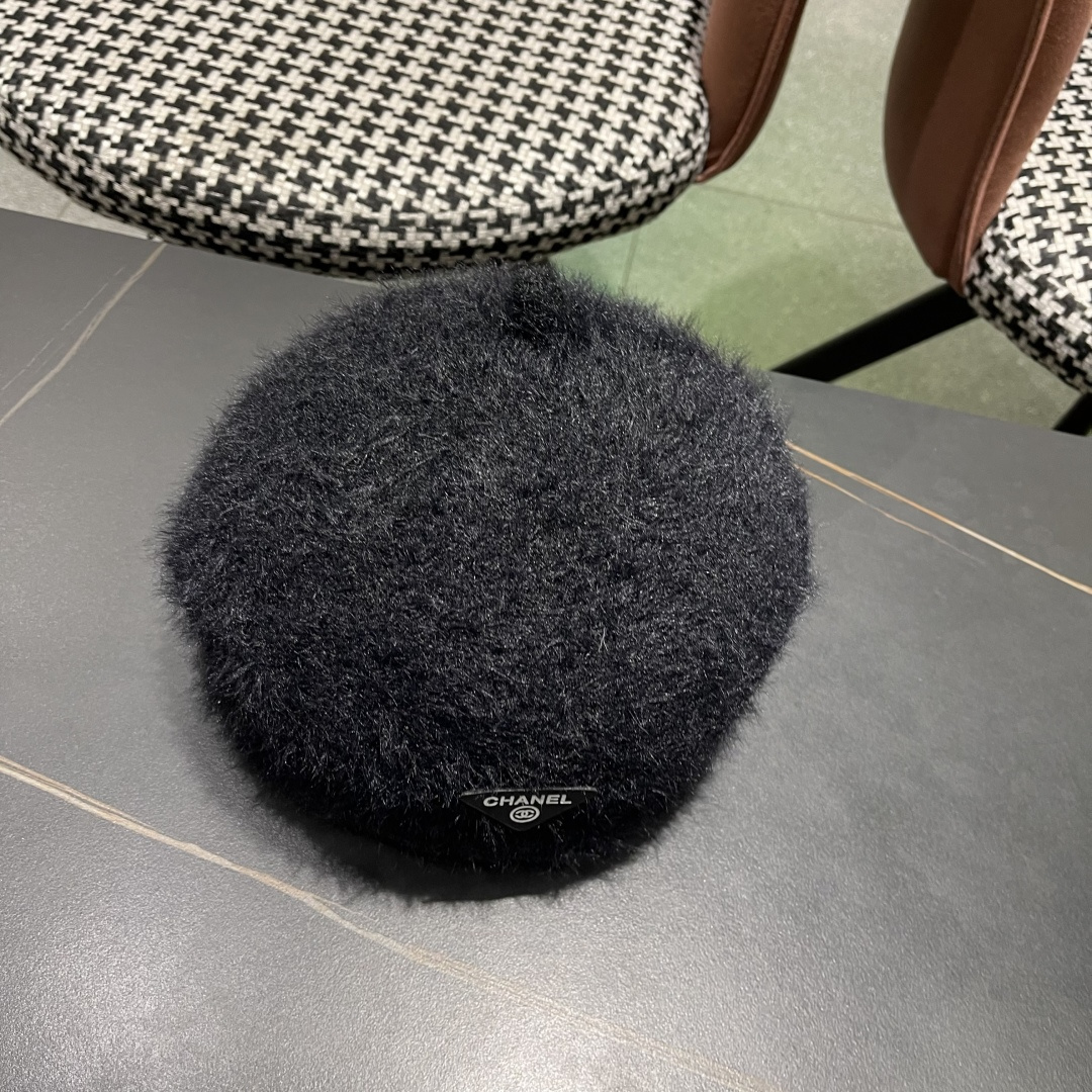  Chanel香奈儿羊毛贝雷帽，小香风高级面料定制，头围57cm