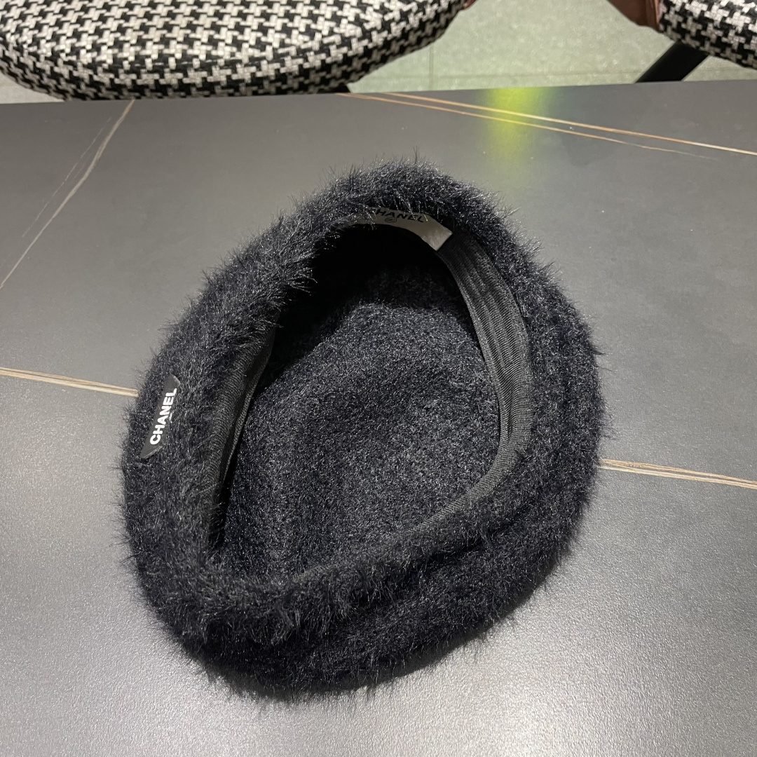  Chanel香奈儿羊毛贝雷帽，小香风高级面料定制，头围57cm