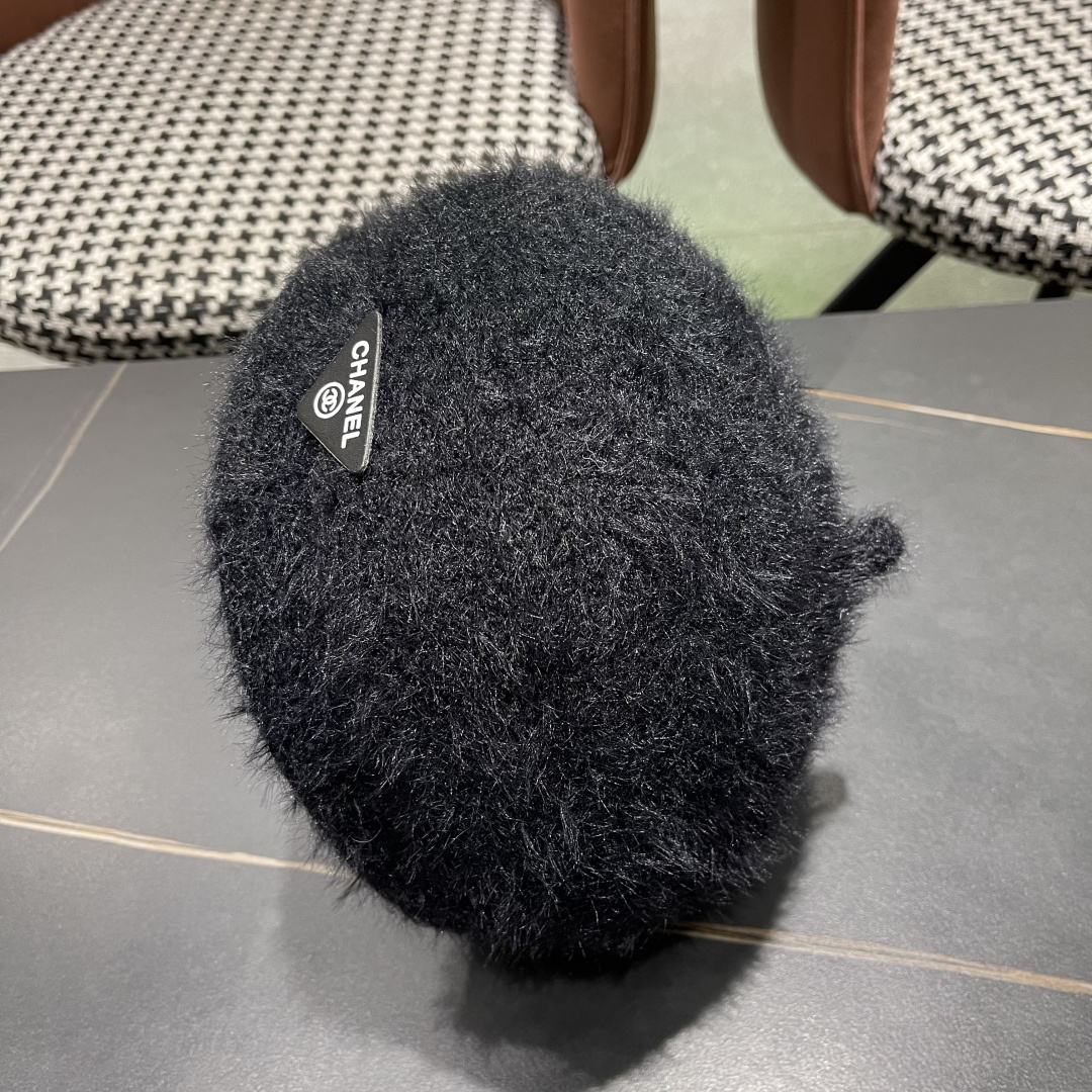  Chanel香奈儿羊毛贝雷帽，小香风高级面料定制，头围57cm